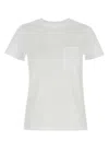 Max Mara Papaia Cotton T-shirt Chest Pocket In White