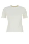 Max Mara Ivory Stretch Viscose Blend T-shirt In White