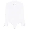 Max Mara Women Poplin Bodysuit In White