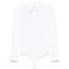 Max Mara Women Poplin Bodysuit In White