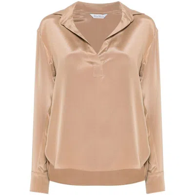 Max Mara Zanzero Blouse In Neutrals