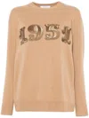 Max Mara Maxmara Women 1951 Sequin Embroidery Pullover In Beige