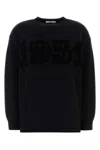 Max Mara Black Wool Blend Fido Sweater In Black
