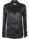 Max Mara Aiello Silk Satin Regular Shirt In Black