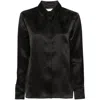 Max Mara Aiello Silk Satin Regular Shirt In Black