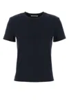 Max Mara Donata Cotton Crew Neck Short Sleeve Top In Blue