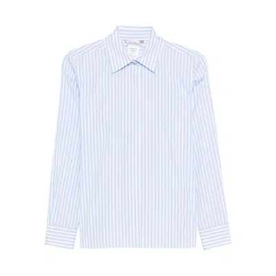 MAX MARA SHIRTS BLUE, WHITE