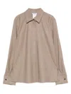 Max Mara Button-cuff Cashmere Shirt In Brown