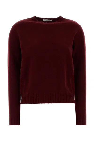 Max Mara Burgundy Cashmere Cinema Sweater In Red