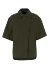 Max Mara Mela Short Sleeve Shirt In Greenolive