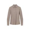 Max Mara Dark Cacha Brown Cashmere Tebaide Foule Shirt In Multi
