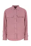 Max Mara Silk Shirt With Buttoned Cuffs In Pink