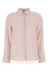 Max Mara Pastel Pink Stretch Silk Oliera Shirt In Pink