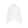 Max Mara Gamma Popeline Shirt With Asymmetric Peplum Hem