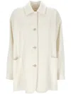 Max Mara Long-sleeved Casual Jacket In White
