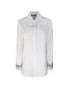 Max Mara Crystal-embellish Shirt In White