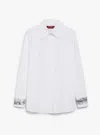 Max Mara Crystal-embellish Shirt In White