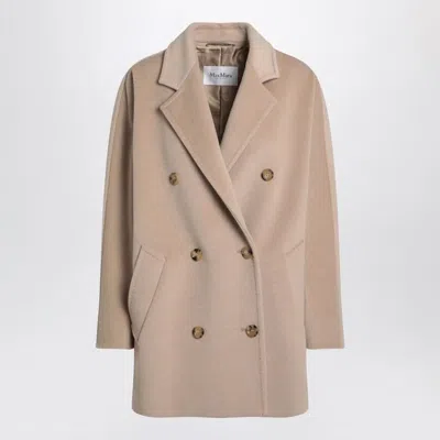 Max Mara Short 101801 Icon Coat In Light Beige In Multi