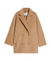 Max Mara Womens Camel Rebus Notch-lapel Relaxed-fit Wool And Cashmere Coat In Nude