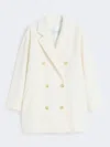 Max Mara Short Icon Coat 101801 Puzzle In White