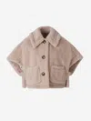 Max Mara Alpaca And Wool Teddy Cape Scarves And Foulards Beige In Alpaca, Wool And Silk Blend Fabric