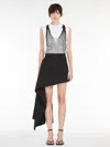 Max Mara Short Asymmetrical Skirt In Black