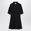 Max Mara Studio Short Shirt Dress In In Black