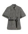 Max Mara Short Cape In Gray