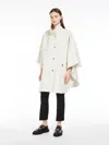 Max Mara Short Cape In Water-resistant Jacquard In Ivory