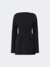 Max Mara Black Polyester Casual Dress In Black
