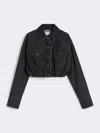 Max Mara Short Denim Jacket In Black