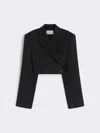 Max Mara Short Double-breasted Blazer In Black