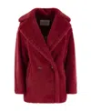 Max Mara Double-breasted Long-sleeved Coat In Red