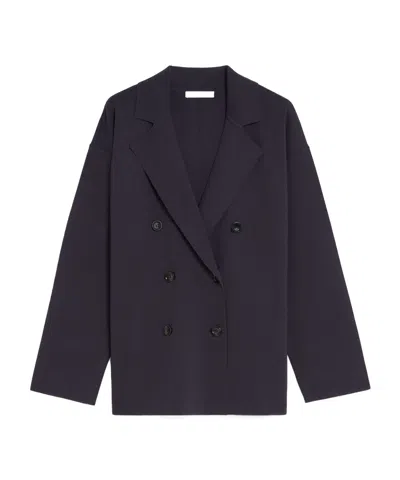 Max Mara Short Double-breasted Jacket In Black