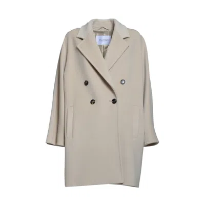 Max Mara Short Double-breasted Wool-cashmere Blend Coat In Gray