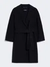 Max Mara Short Double-faced Wool Coat In Blue
