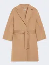 Max Mara Short Double-faced Wool Coat In Brown