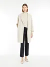 Max Mara Short Double-faced Wool Coat In Natural