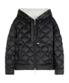 Max Mara Disoft Reversible Zip-up Down Jacket In Black