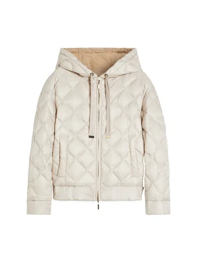 Max Mara Short Double-sided Down Jacket In White