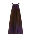 Max Mara Short Dress In A Cotton Blend Canvas In Purple