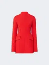 Max Mara Short Dress With Contoured Sides In Red