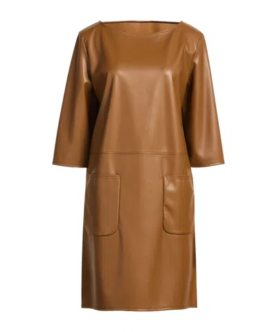 Max Mara Short Dresses In Brown