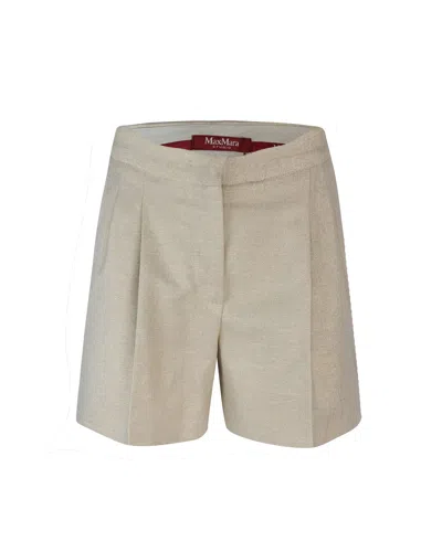 MAX MARA FAVILLA SHORTS IN GOLD TWILL