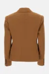 Max Mara Camel One-breasted Blazer In Brown