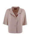 Max Mara Short Jacket With 3/4 Sleeves In Pink