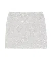 Max Mara Short Jacquard Skirt In White