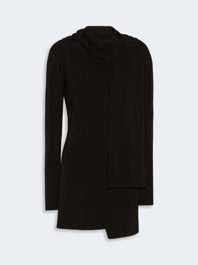 Max Mara Short Jersey Dress In Black