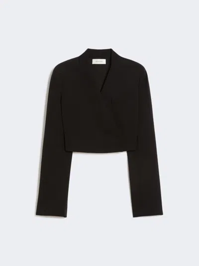 Max Mara Short Jersey Jacket In Black
