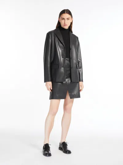 Max Mara Short Jersey Skirt In Black